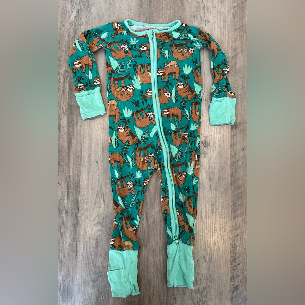Little Sleepies Lazy Sloth Bamboo Zippie 6-12 months